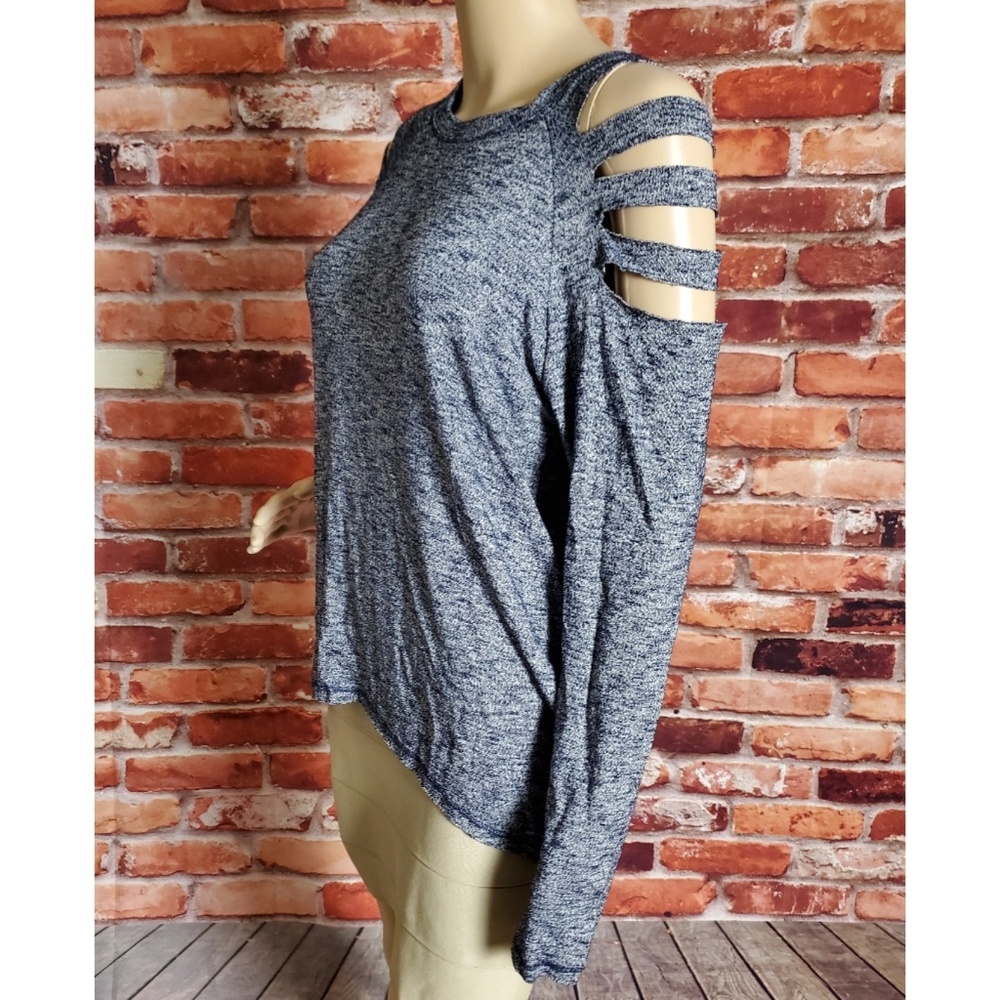 Elan Blue Cold Shoulder Top Medium NWT - Picture 4 of 6